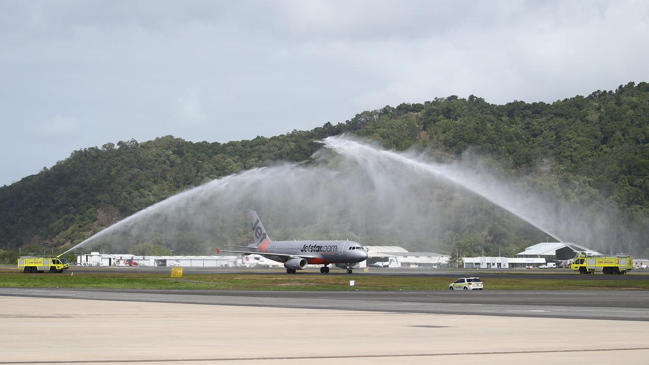 Aviation Jetstar Planes Park At Cairns Airport For Flights