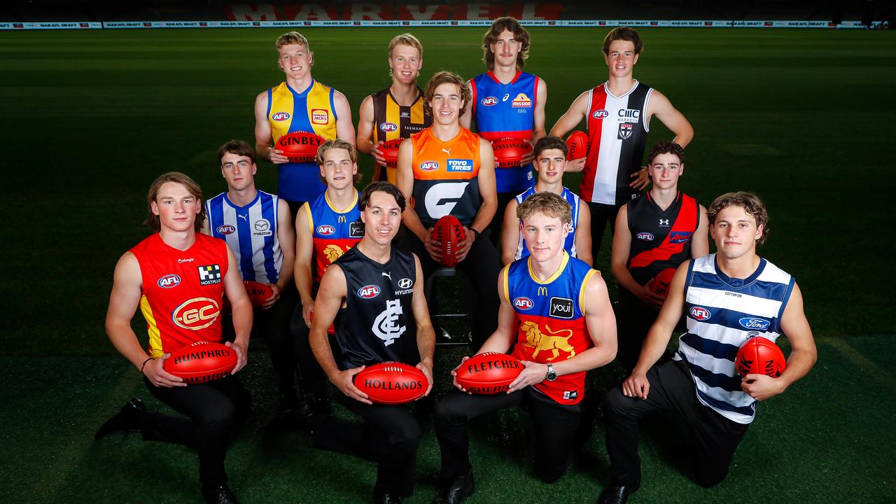 The top 10 draftees. Picture: Dylan Burns