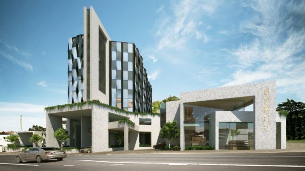 Render of JAC Group's proposed 12-storey Gorge Hotel on Paterson St, Launceston. Picture: Commercial Project Delivery