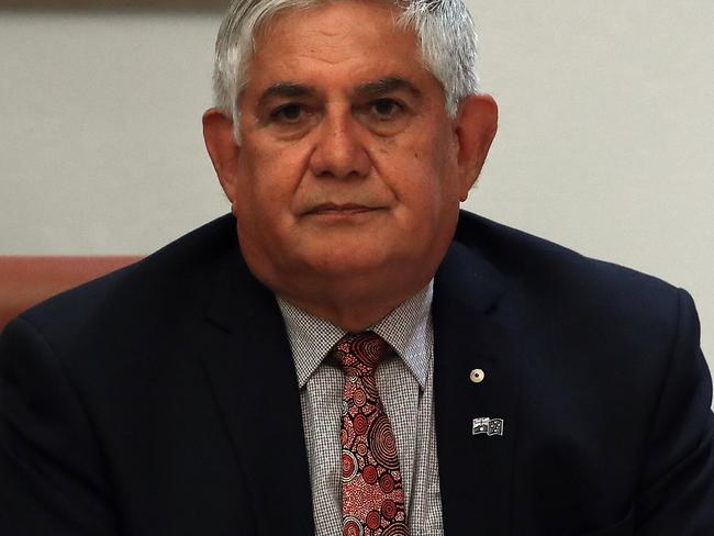 Ken Wyatt is the first Aboriginal minister for the Indigenous Affairs portfolio listening to PM Scott Morrison and his Cabinet meet for the first time at Parliament House in Canberra, after being sworn in at Government House. Picture Kym Smith