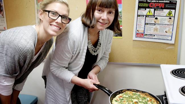 Ali Marks and Beverley Hudec in the kitchen