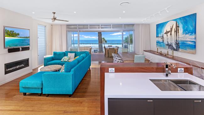 The Gold Coast's best performing Airbnb is Holly Hohn's "dream home" overlooking the beach at Currumbin. Picture: Supplied