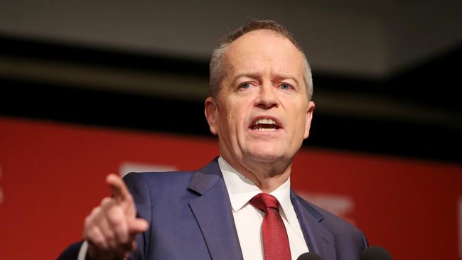 27/05/2018: Federal Labor Leader Bill Shorten speaks at the Victorian ALP Conference at Moonee Valley race course in Melbourne. Stuart McEvoy for The Australian.