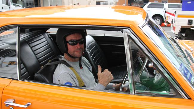 Shane Cattle made the trip from Townsville to enter his 440 big block two-door Dodge hard top at Rockynats. On Saturday he said he had loads of fun racing in the street drags. Picture: Rodney Stevens