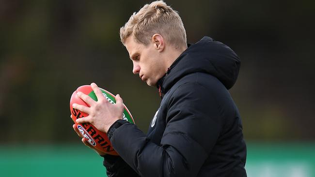 Nick Riewoldt at St Kilda training. Picture: AAP Images