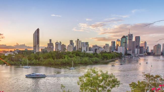 The Brisbane skyline.