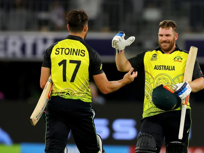 Marcus Stoinis scored 59 of the pair’s 69-run partnership. Picture: James Worsfold