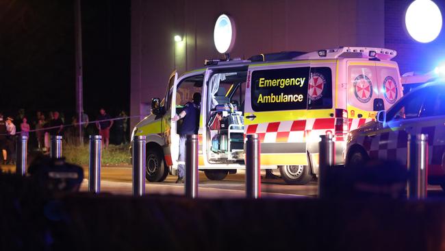 A crowd of onlookers gathered at the scene. Picture: Dean Asher