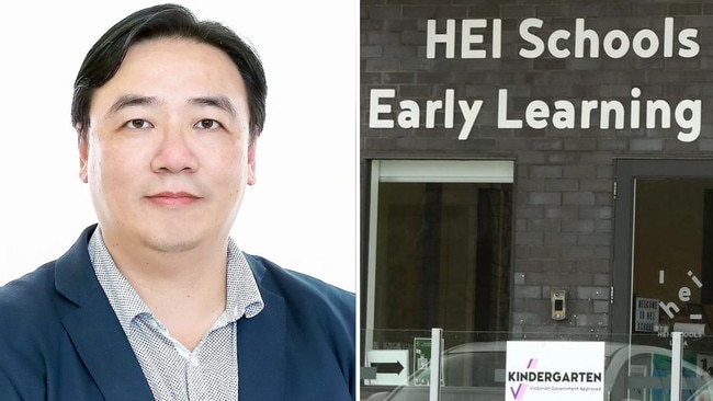 Kam Ming Yu (left) is the director of all HEI Schools in Victoria, including the three in Geelong that have been liquidated. Picture:
