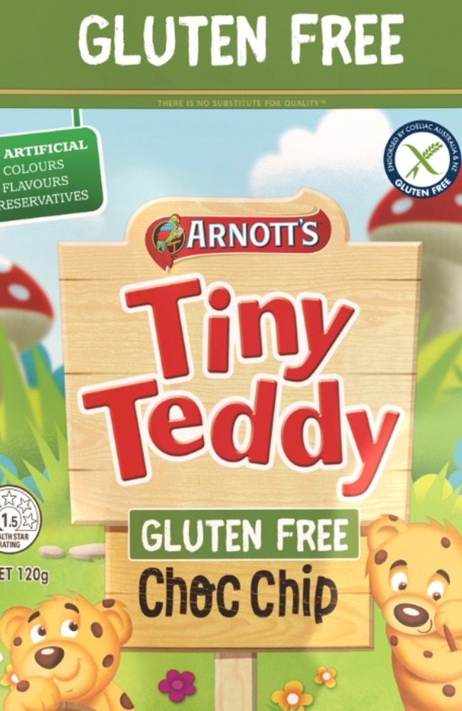 Arnott’s Tiny Teddy biscuits will also be available in a gluten-free variety. Picture: Arnott’s