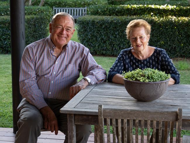 EMBARGO FOR TWAM 29 JAN 2022. FEES MAY APPLY.  Barbara and James McGeoch at their property, Emaho Trees in Queensland. Source: Kim Woods Rabbidge