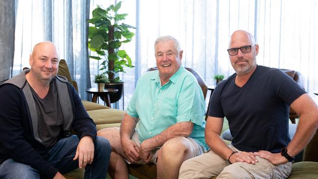 Robert, Paul and David Comiskey at the Eatons Hill Hotel. Picture: Dominika Lis