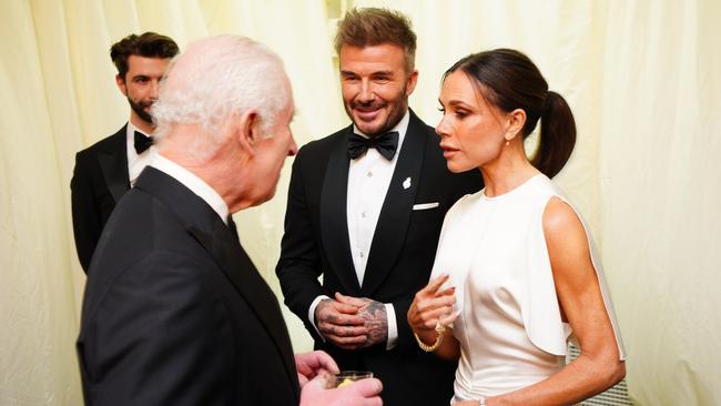 The King invited David and Victoria Beckham to a glam dinner while his own son can’t even get him on the phone. Picture: Ben Birchall - WPA Pool/Getty Images