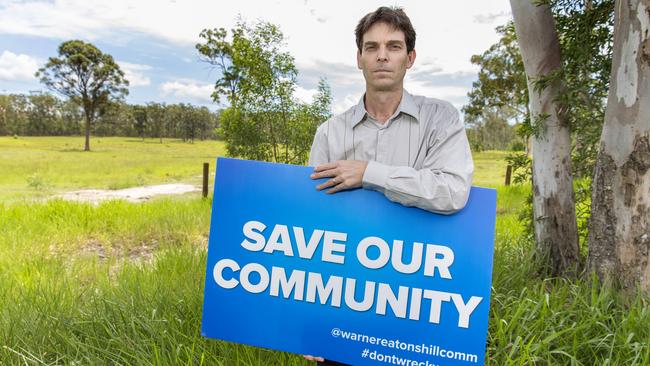 Warwick Mendham from community group Save Pine Rivers concerned over development plans in Warner. (AAP Image/Richard Walker)