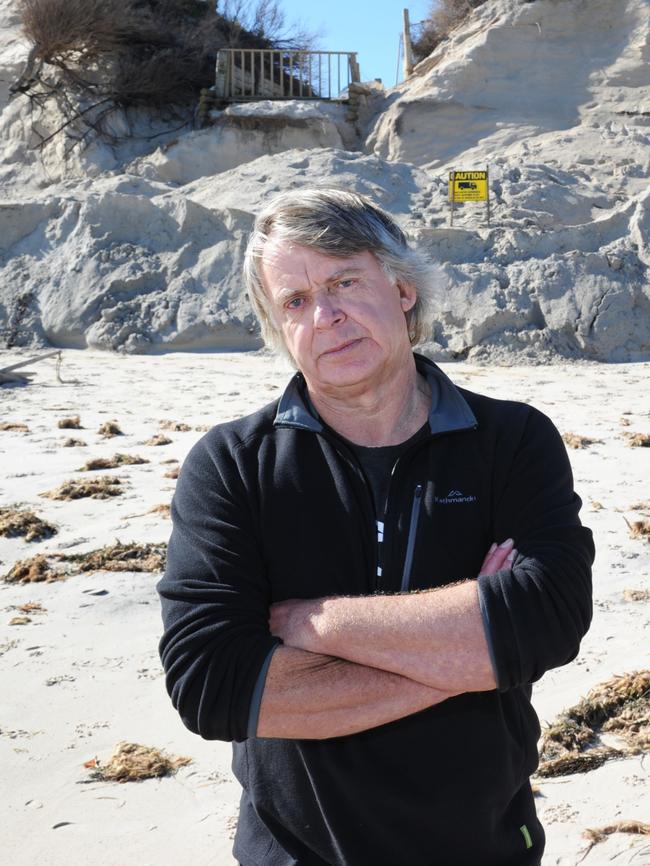 Coastal ecologist Ian Dyson at West Beach.