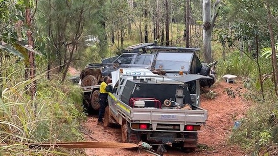 Vehicles bogged on the CREB track in 2022. Picture: Queensland Police