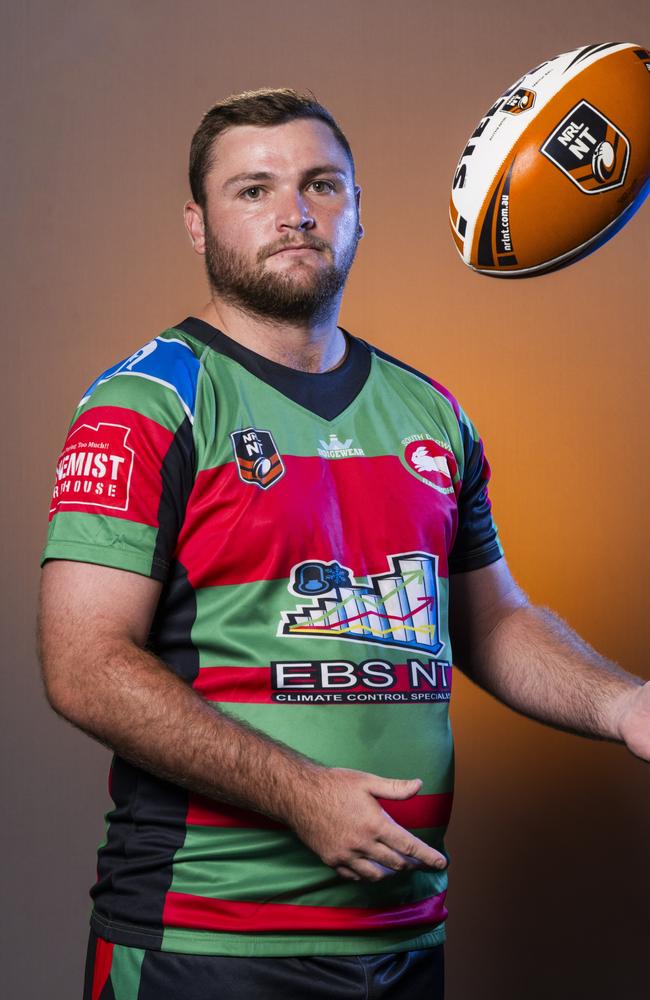 South Darwin Rabbitohs captain Kieren Crowe ahead of the 2024 NRL NT season. Picture: Patch Clapp