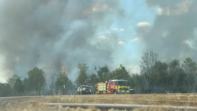 Firefighters saved a structure from being barbecued after a ‘suspiciously lit’ blaze spread from the Elizabeth River to the Stuart Hwy.