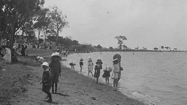 Alfred Elliott, Dorothy Elliott’s birthday party 1911, print from glass plate negative. City of Brisbane Collection, Museum of Brisbane - New Light: Photography Now + Then exhibition at Museum of Brisbane Picture Supplied