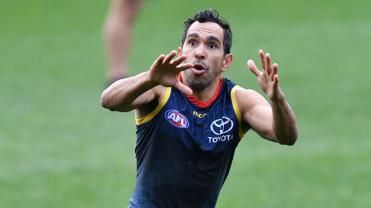 Eddie Betts during an Adelaide Crows training session in 2019. Picture: David Mariuz