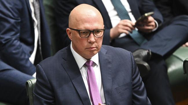 Ms O’Neil blamed Leader of the Opposition Peter Dutton for the failure of the immigration system. Picture: NCA NewsWire / Martin Ollman