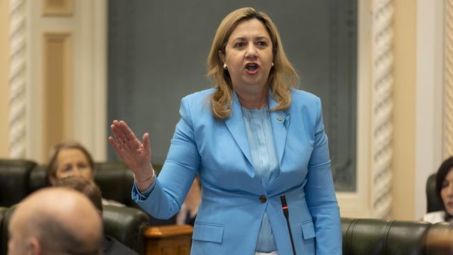 Queensland Premier Annastacia Palaszczuk in question time on Friday. Picture: NewsWire / Sarah Marshall