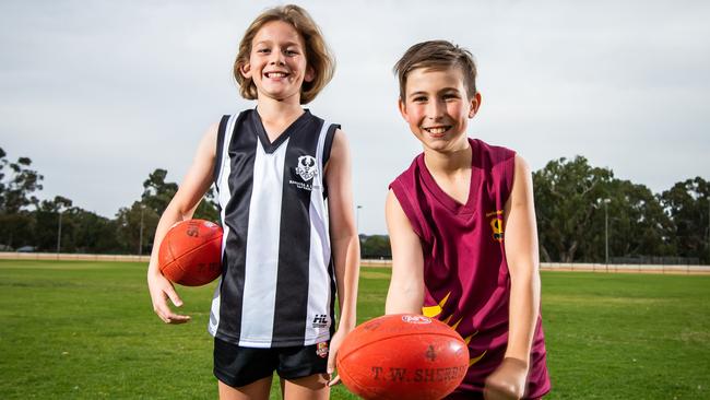 Charlie Morris, of Barossa &amp; Light and Brathe Serle, of Gawler District, get set for the School Sport SA Sapsasa State country football carnival, to be live streamed by The Advertiser and The Messenger. Picture: Tom Huntley