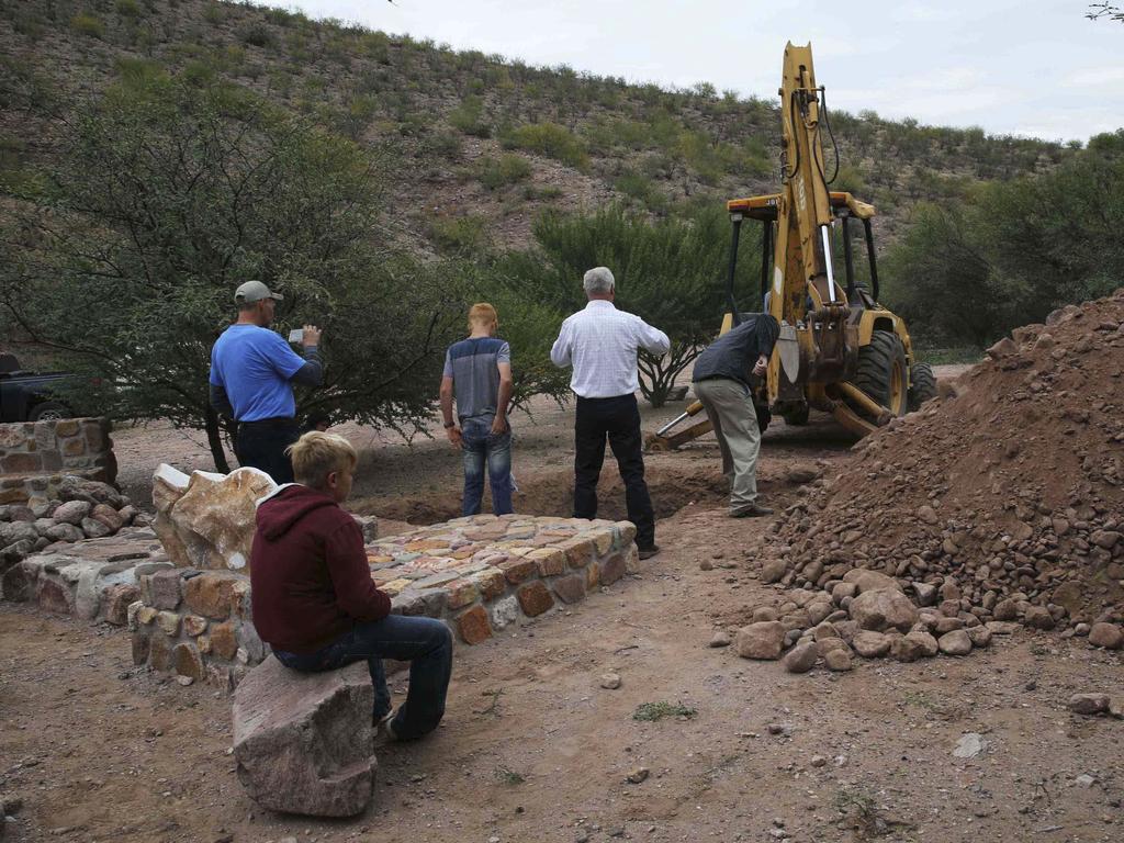 Machinery was needed to dig the hole. Picture: Marco Ugarte/AP