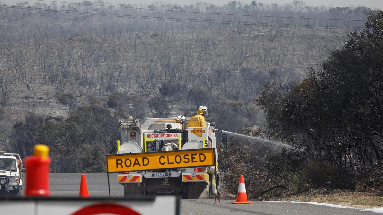 CFS tackle the blaze outside Port Lincoln. Picture: Robert Lang