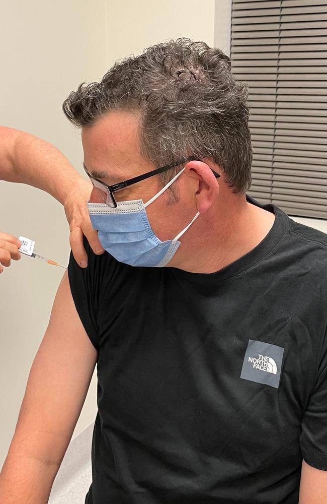 Victorian Premier Dan Adrews receieved a Pfizer Covid vaccination on Wednesday June 9. Picture: Supplied