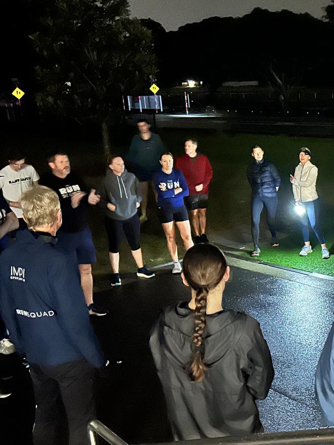 Members of the Run Squad meet up in Centennial Park as early as 6am. Picture: Tileah Dobson