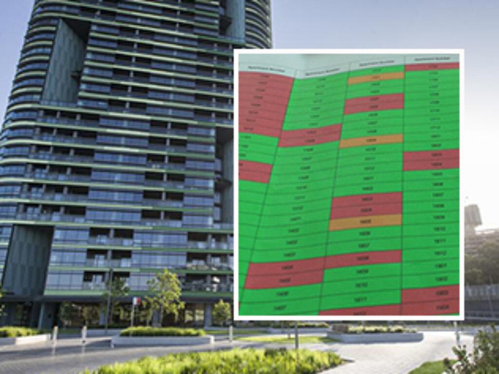 A former resident shared this worksheet highlighting which apartments would remain vacant.