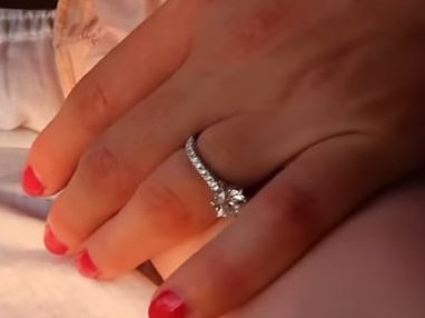 Georgia Stirton now has a stunning diamond ring. Picture: Instagram