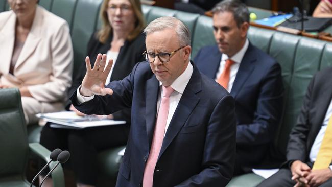 The Prime Minister Anthony has told parliament the federal government is working with Queensland in response to the disaster. Picture: NewsWire / Martin Ollman