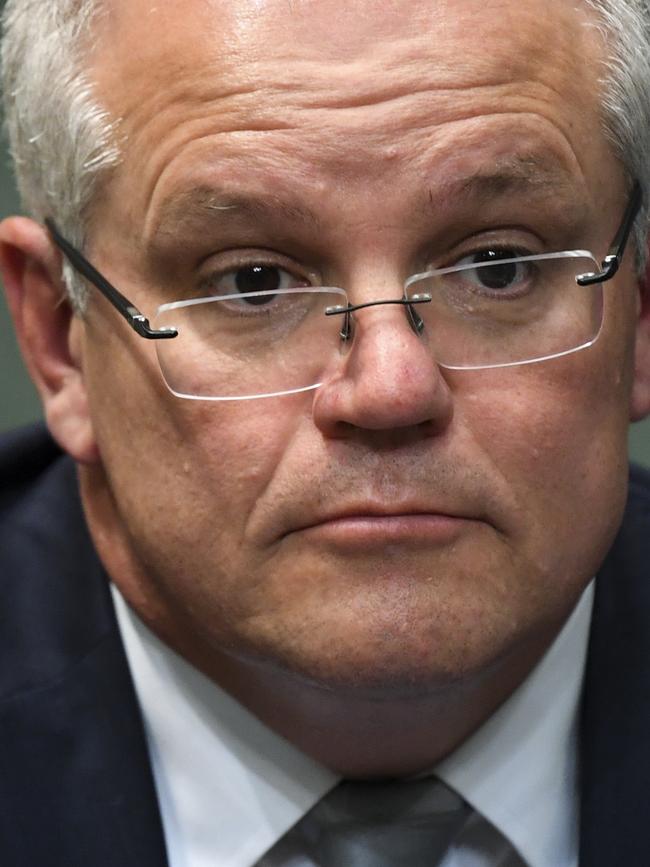 Scott Morrison has glued himself to the Taylor saga. Picture: AAP