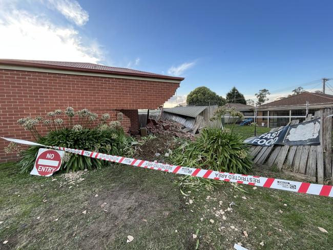 Damage done to the home on Ring Rd.