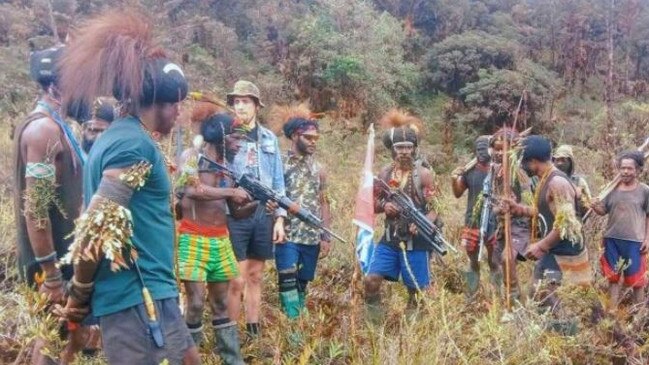 Video from the separatist Free Papua Movement appears to show kidnapped New Zealand pilot Philip Mark Mehrtens. Picture: West Papua Liberation Army