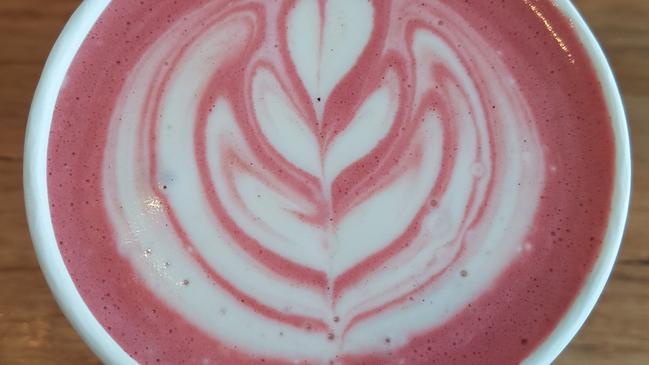 Never Regular serves Beetroot Lattes. Picture: Kiel Egging.