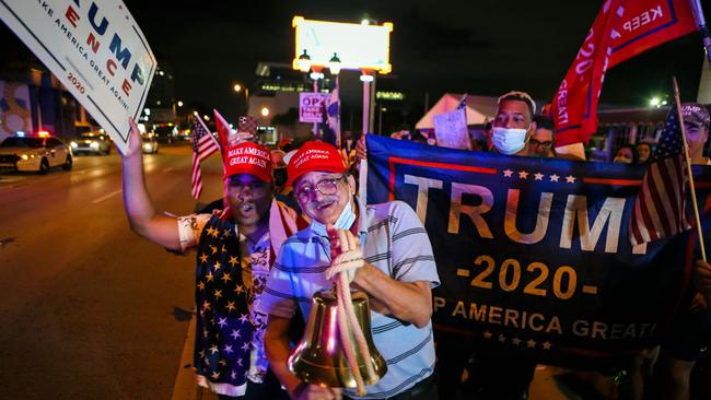 Supporters of US President Donald Trump in Miami, Florida. Picture: Eva Marie Uzcategui/AFP