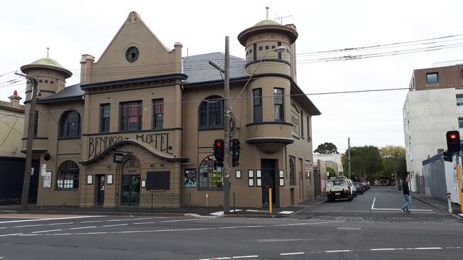 The Bendigo Hotel in Johnston St, Collingwood, occupies the site on which George Collis senior’s Collingwood Arms Hotel once sat. Picture: Michael Shelford.
