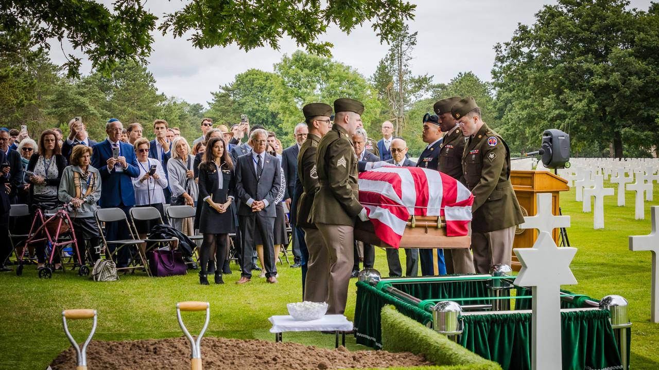 The reinterment ceremony 1st Lt Nathan Baskind. Picture: Sabina Cowdery @anibasphotography