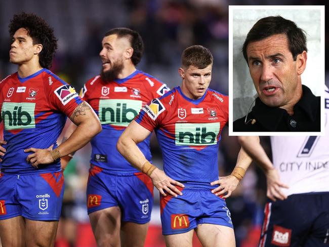 Andrew Johns was not happy. Photo: Getty Images