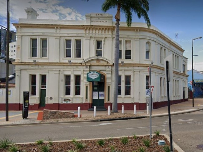 Outside Flynns Irish Bar on Flinders Street in Townsville.