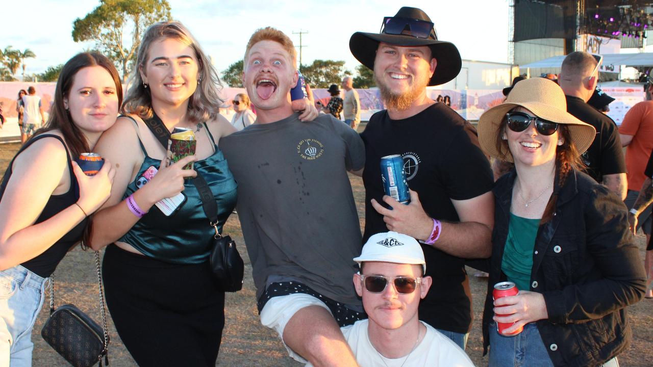 Jaysha Wheeler-Hanse, Brydon Jones, Brayden Shield, Beau Holes-Tindel and Leah Kitching enjoyed the Lighthouse Rock 2023 festival on Saturday, October 14.