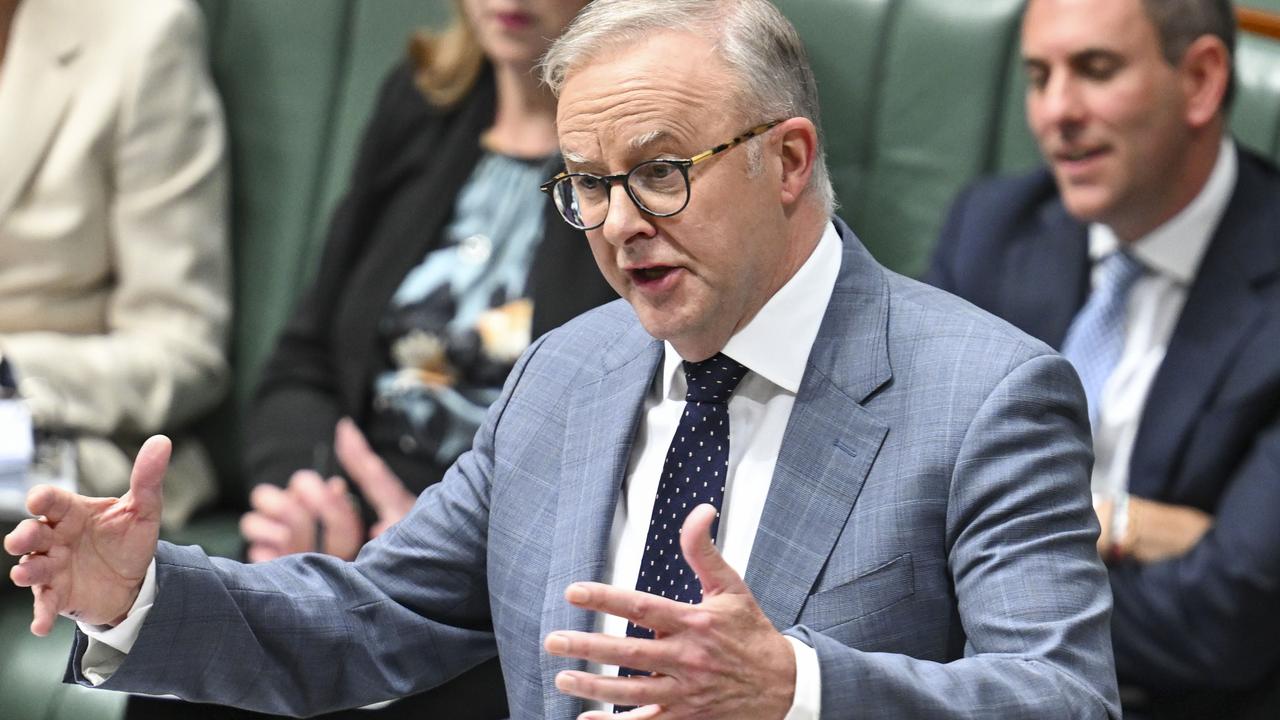 Prime Minister Anthony Albanese during Question Time in Canberra. Picture: NewsWire / Martin Ollman