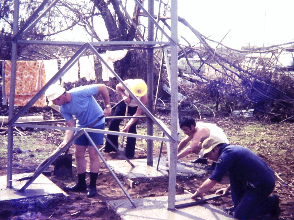 Hard at work repairing the damage. Picture: Supplied