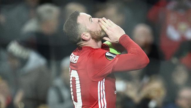 Manchester United's English striker Wayne Rooney.