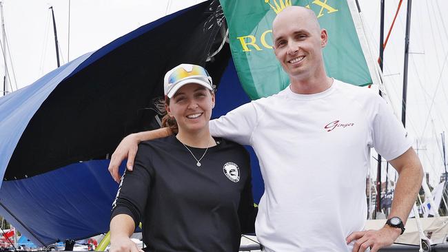 WEEKEND TELEGRAPHS -  22/12/22  MUST CHECK WITH PIC EDITOR JEFF DARMANIN BEFORE PUBLISHING  -Siblings Jess and Tom Grimes pictured at the CYC today before they embark on this years Sydney to Hobart yacht race. Picture: Sam Ruttyn