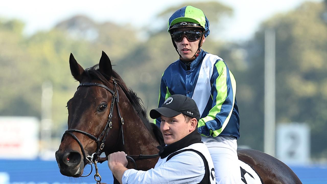 SYDNEY, AUSTRALIA - JULY 27: Zac Wadick riding Space Age wins Race 6 Drinkwise Mile during Sydney Racing at Royal Randwick Racecourse on July 27, 2024 in Sydney, Australia. (Photo by Jeremy Ng/Getty Images)