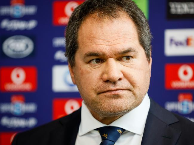 SYDNEY, AUSTRALIA - JANUARY 23: Dave Rennie speaks during the 2020 Super Rugby Media Launch at Rugby Australia HQ on January 23, 2020 in Sydney, Australia. (Photo by Hanna Lassen/Getty Images)